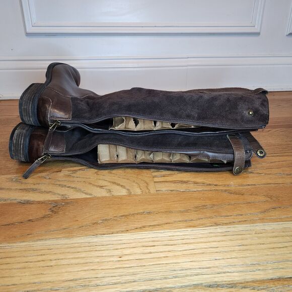 Sam Edelman Pembrooke brown Suede Knee High Riding Boots western block heel 8.5 - Picture 10 of 12